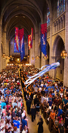 Students in the chapel