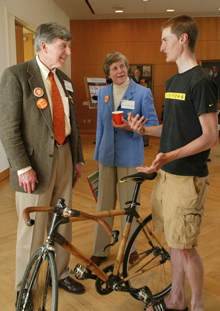 Dennis and Constance Keller and Nick Frey '09