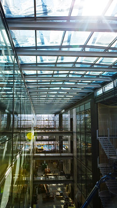 sun filling atrium