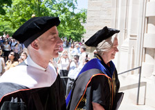 Tilghman and Bezos enter chapel