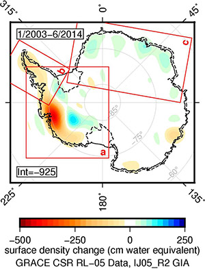 Gravity Recovery and Climate Experiment satellite data