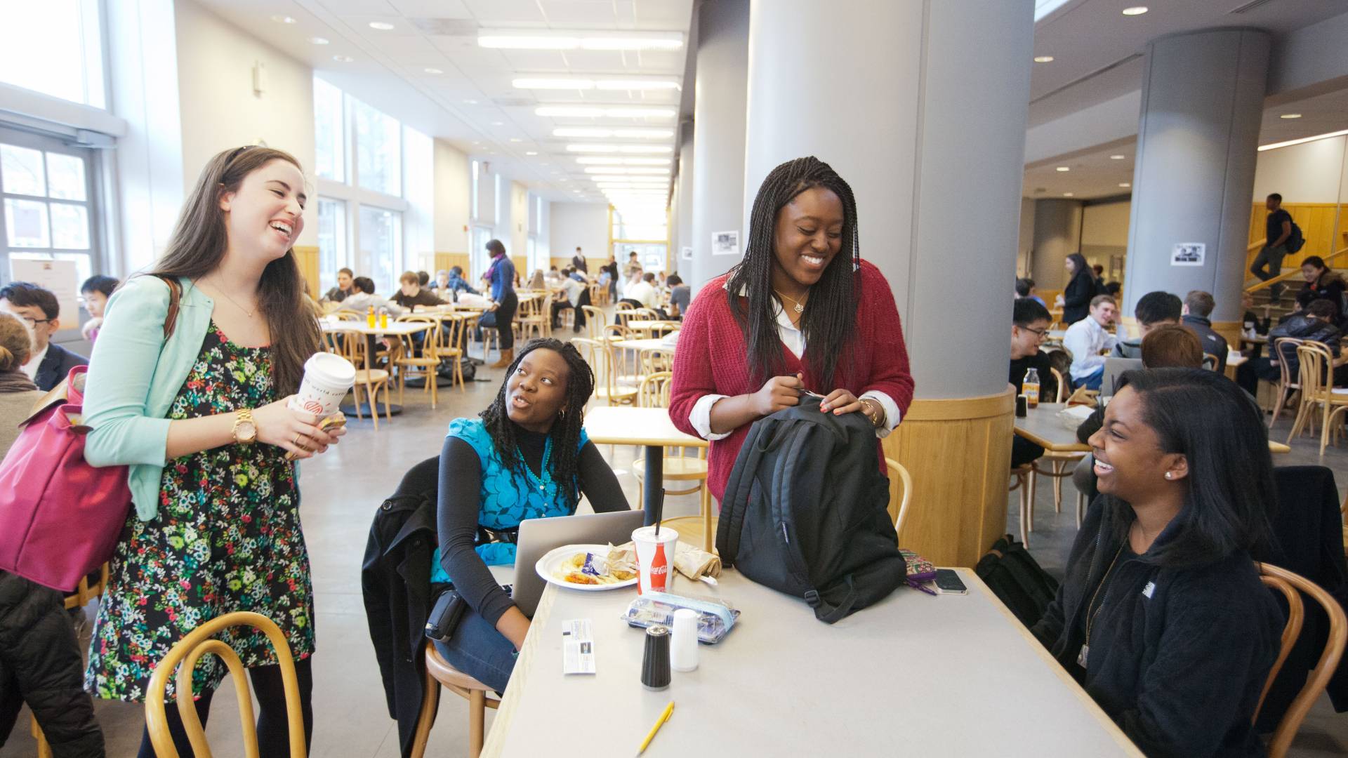 Happy students in Frist