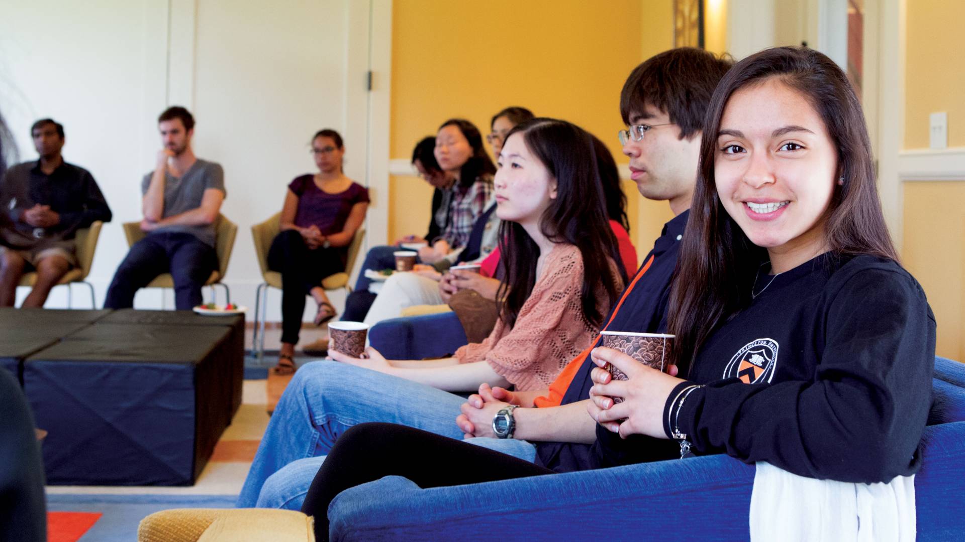 Paulita Lara sitting on couch