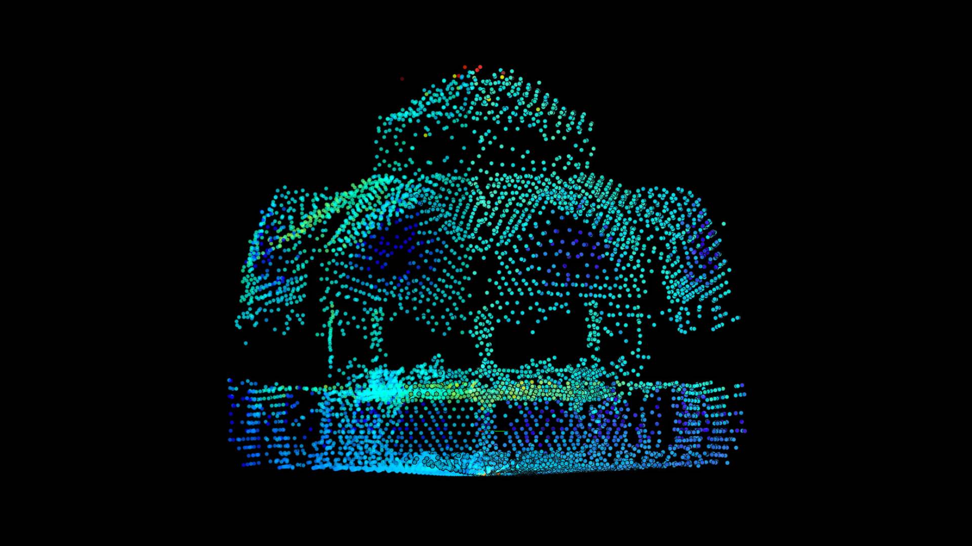 3D map of Chancellor Green indicating temperature a person would feel