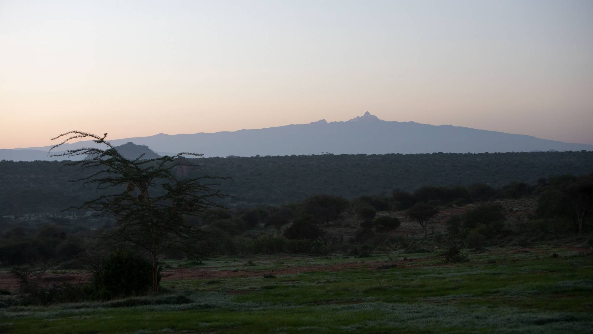 Sunrise with Mt. Mukenya in the distance