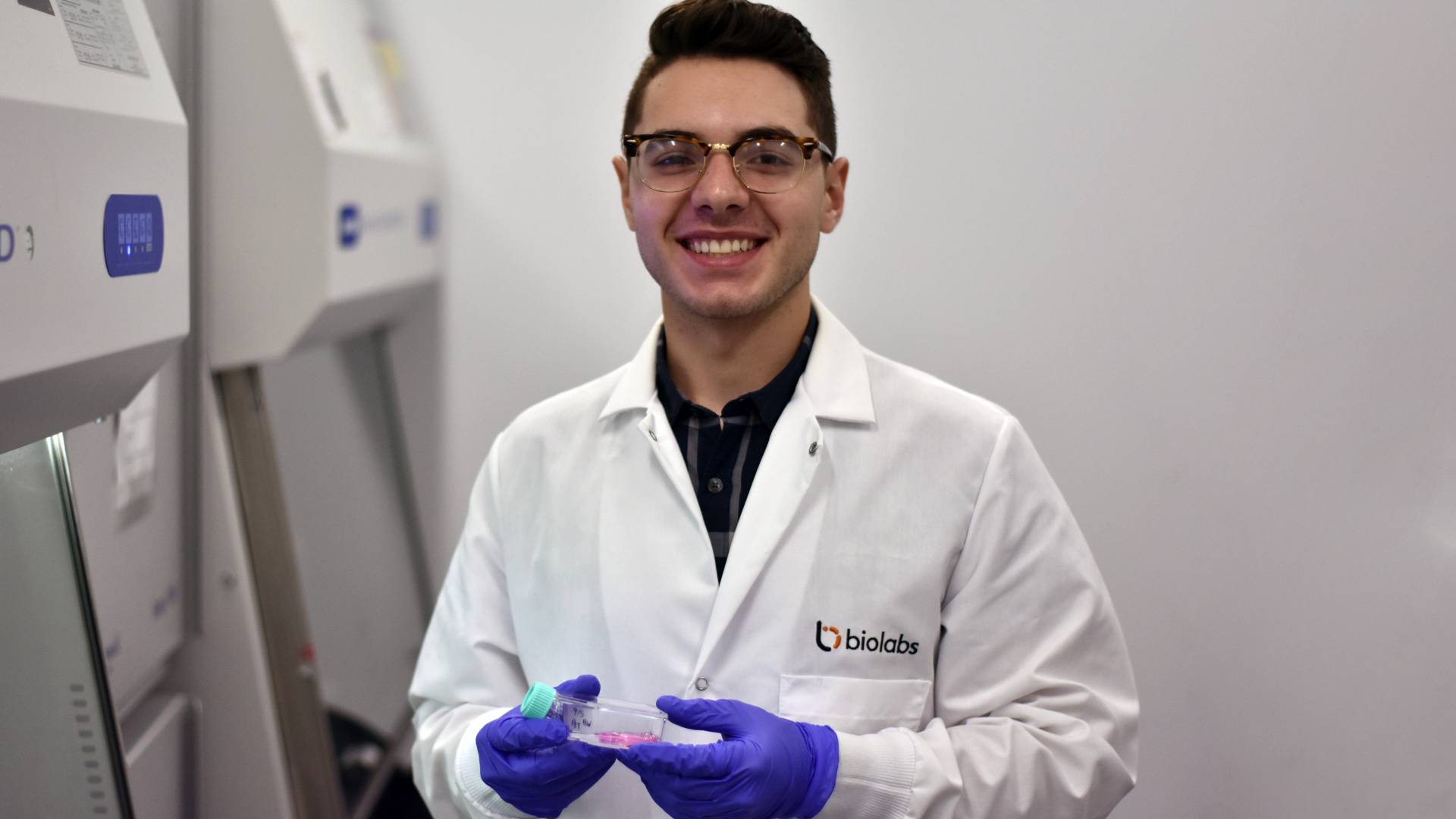 Niko Fotopolous in lab