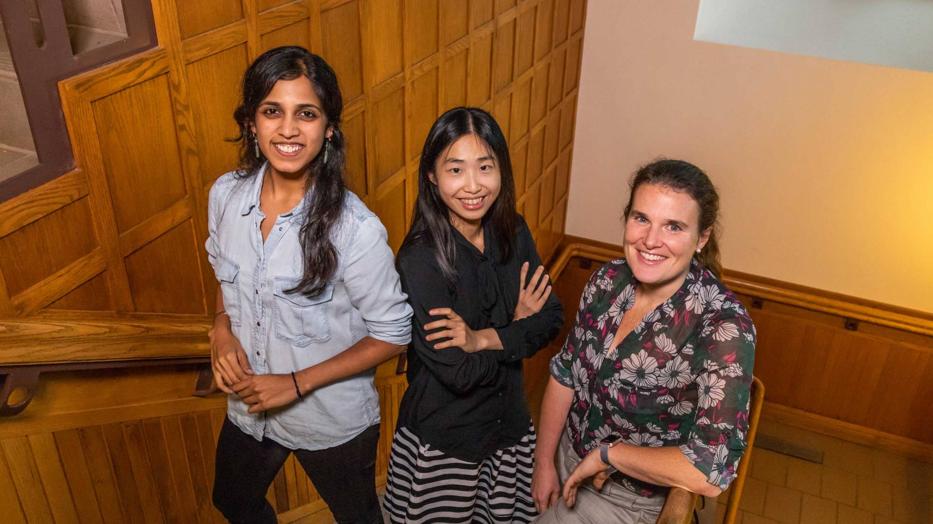From left: Niranjani Prasad, Li-Fang Cheng and Barbara Engelhardt