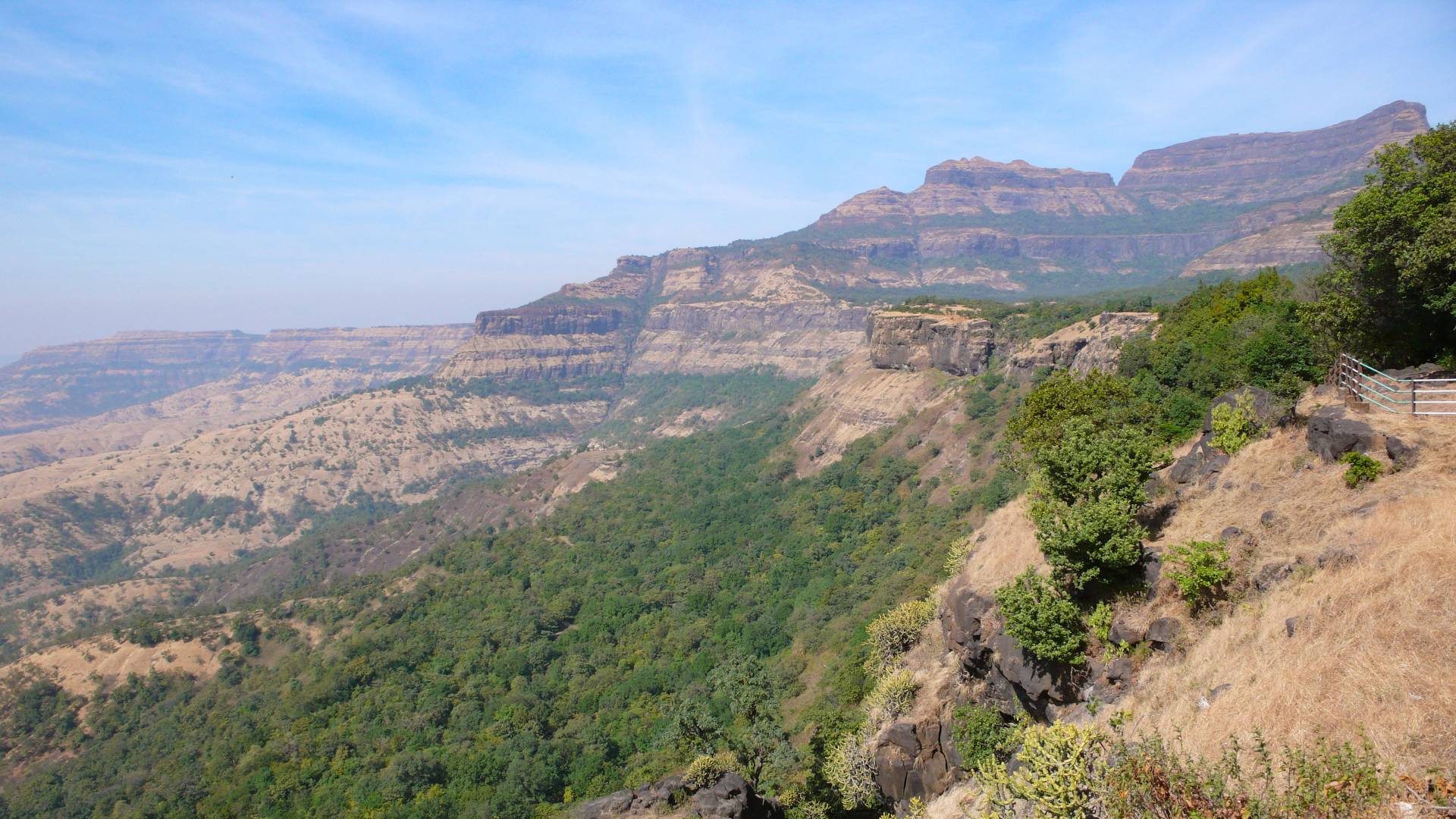 Vista of volcanoes in India