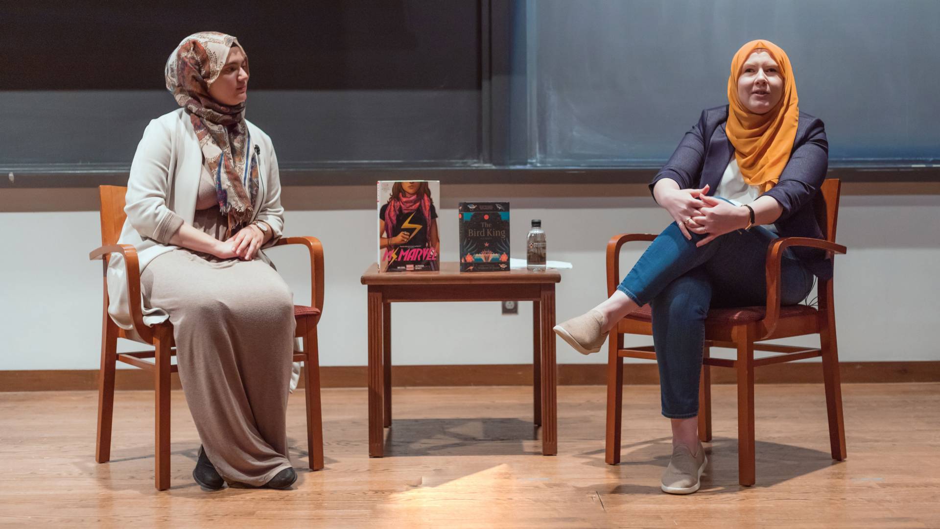 Sena Cebeci speaking with G. Willow Wilson