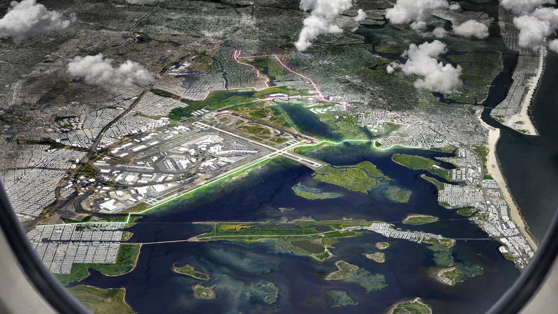 Jamaica bay from the air