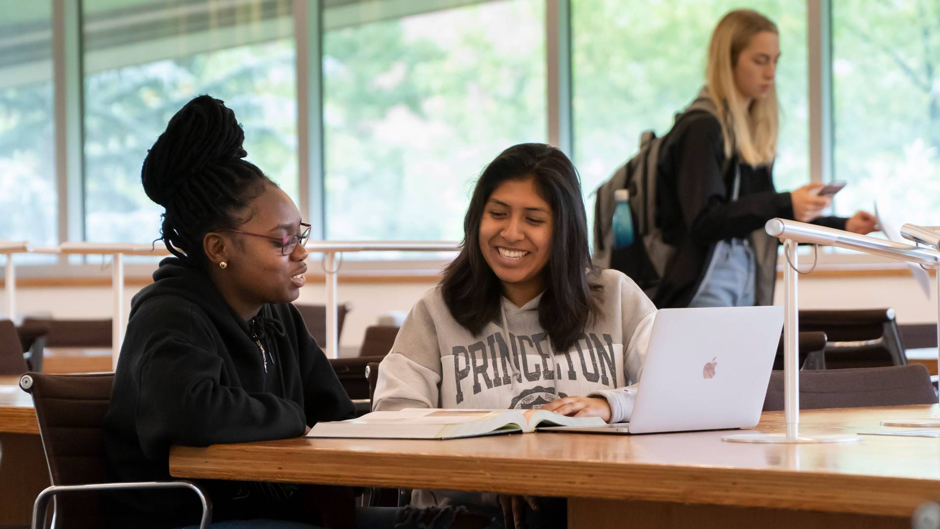 students in the Lewis Library