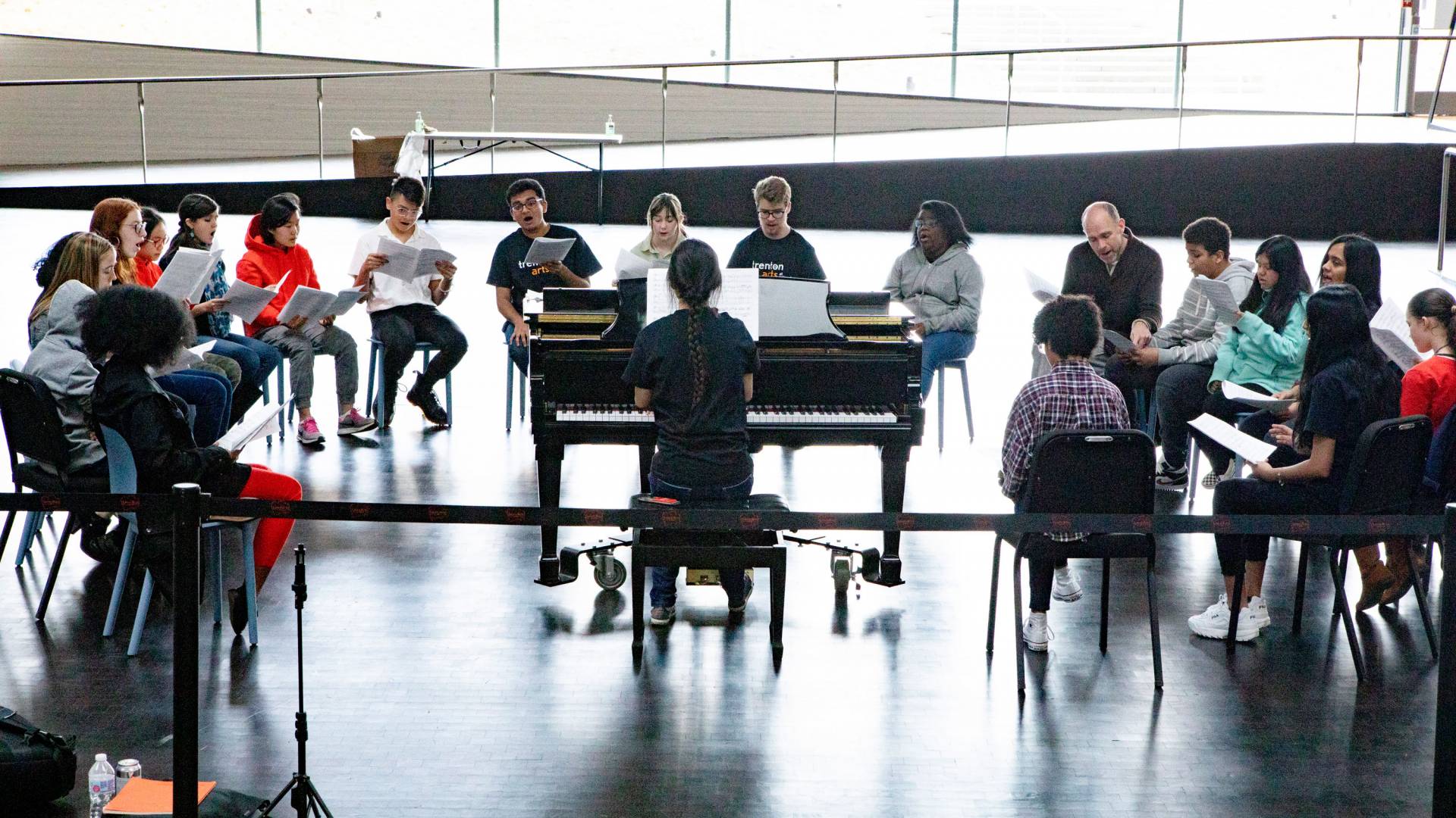 Trenton Youth Singers rehearsal in the Forum
