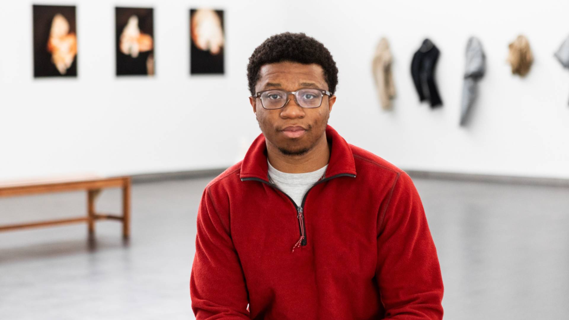 David Opong looking at the camera