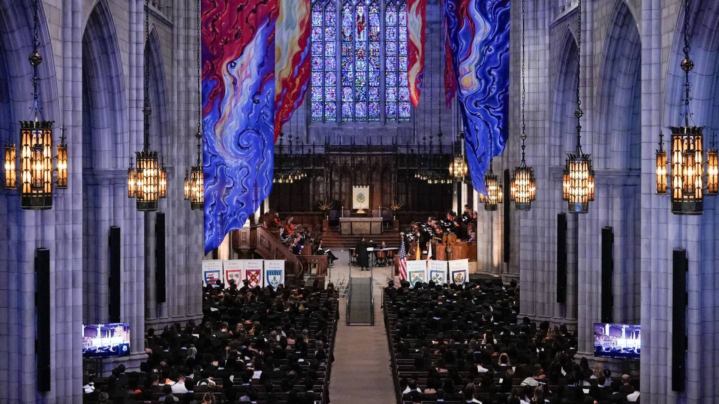 The interior of the majestic Princeton Chapel