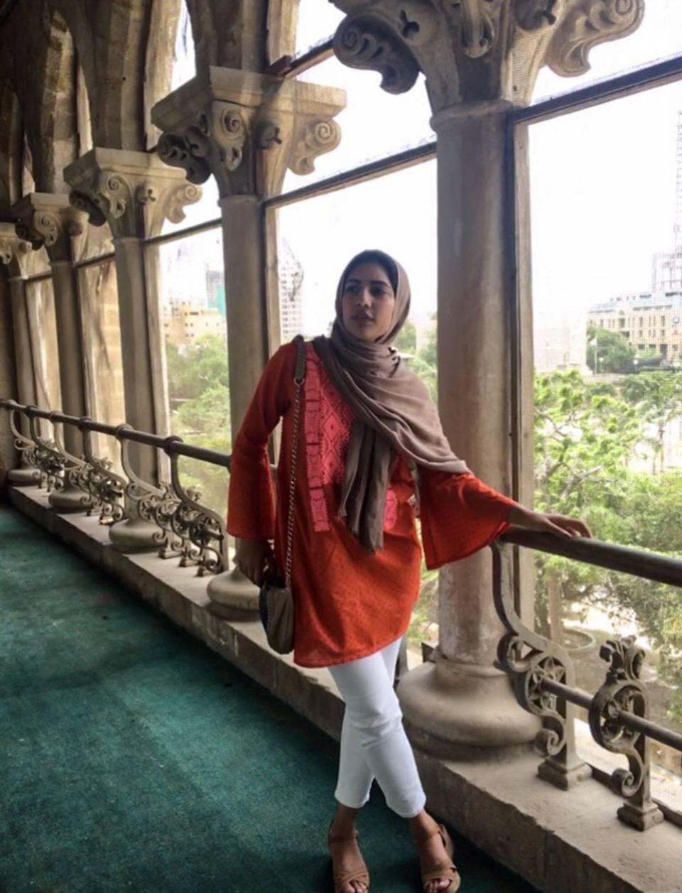 Rabia Khan at Frere Hall in Sindh, Pakistan