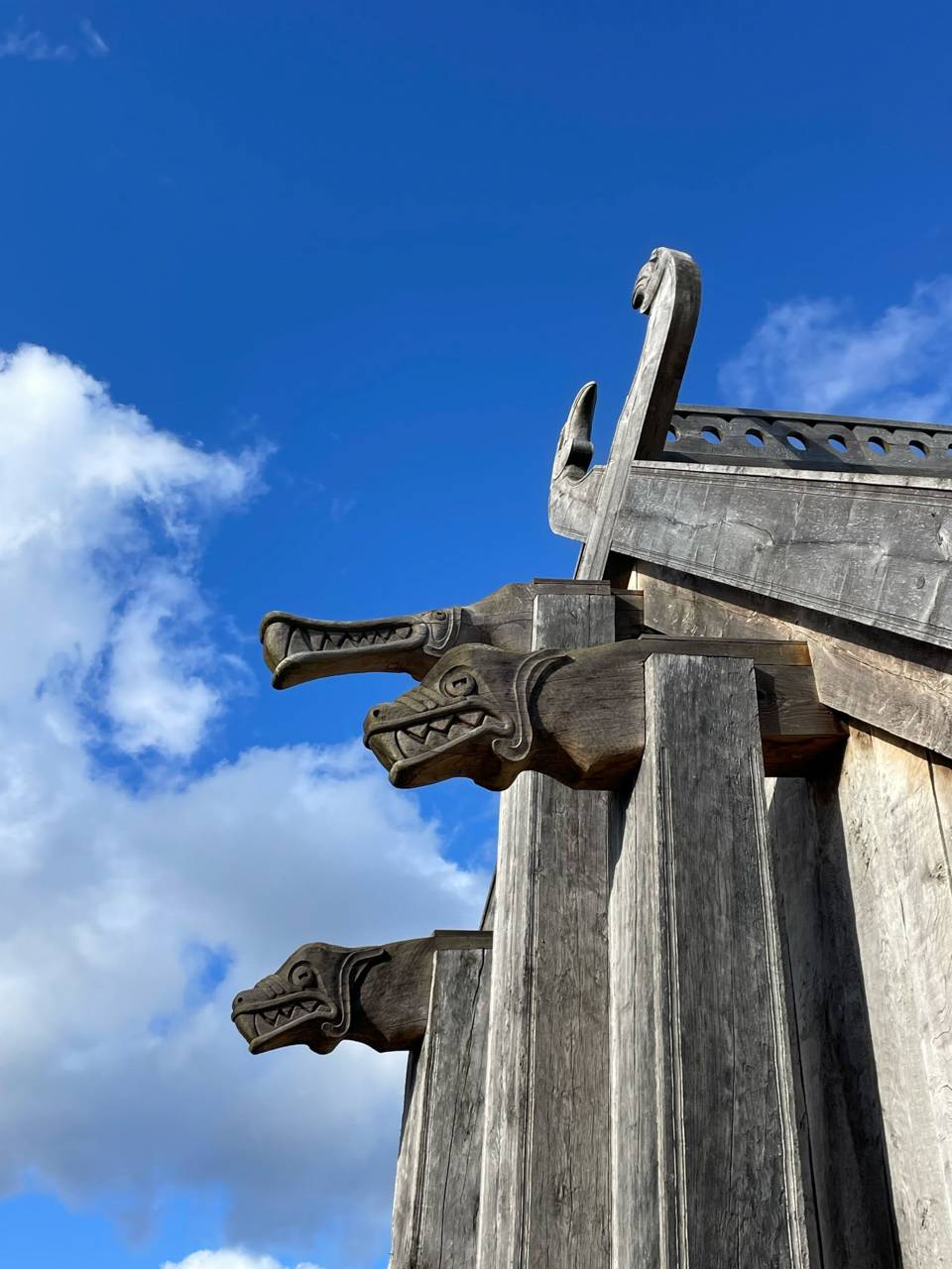 Viking carving on a roof