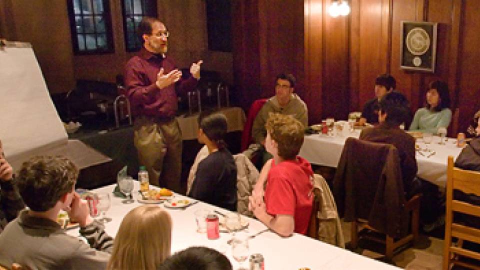 Professor Hecht speaking