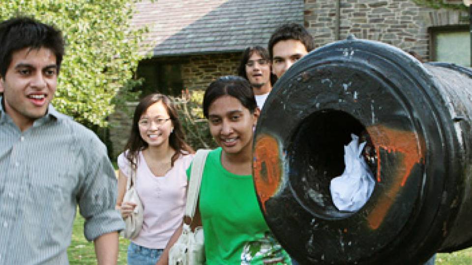 Candy hidden in a cannon
