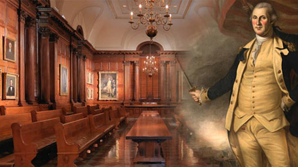 Faculty Room with George Washington