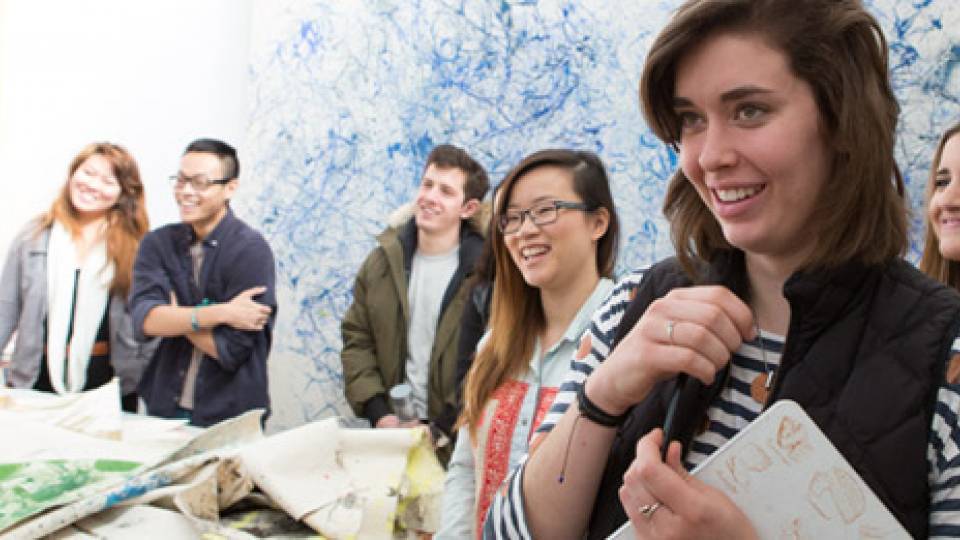 Artist at Work Aubree Andres with class in Jonathan VanDyke studio