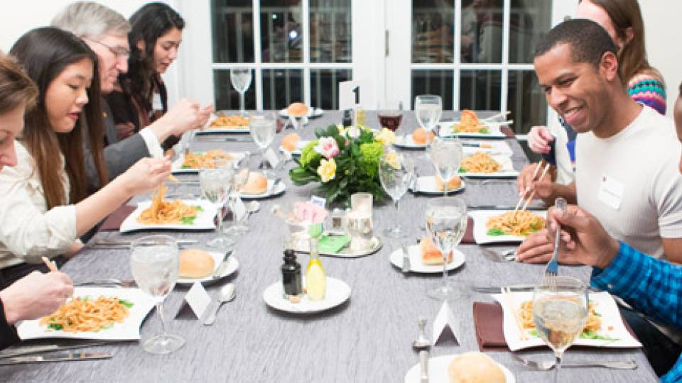 First Generation Students and Faculty:Deborah Prentice with students and faculty 