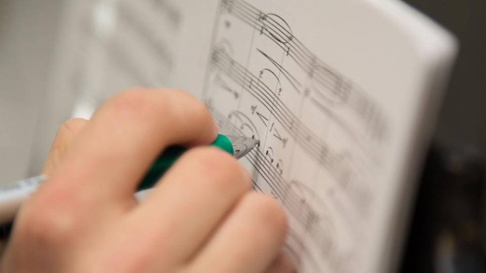 Music Composition pen on music paper