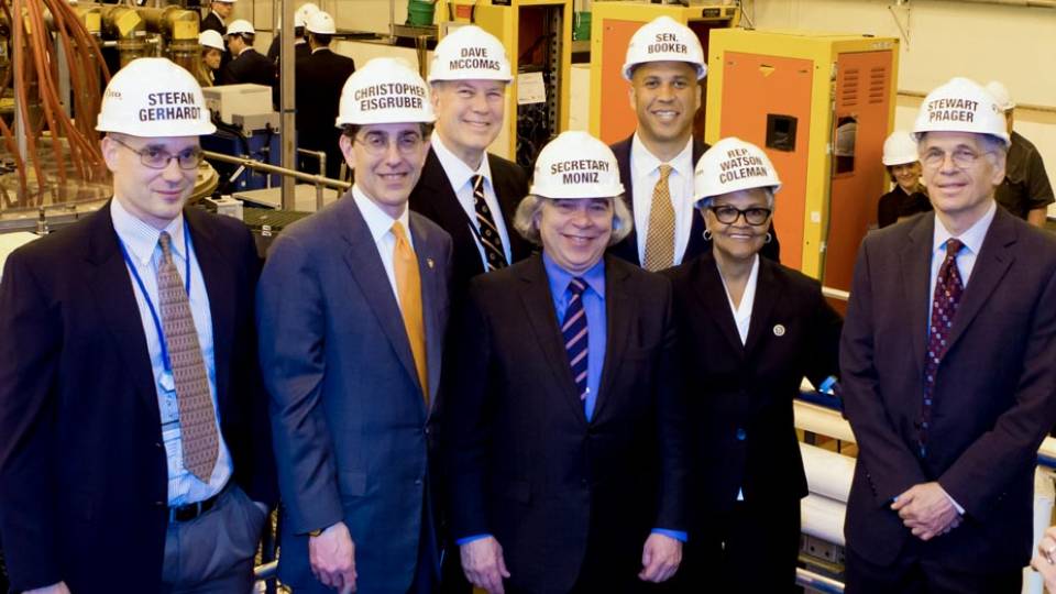 NSTX-U dedication Secretary of Energy on site at PPPL