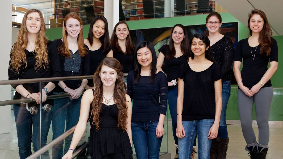 A group of female undergraduate students