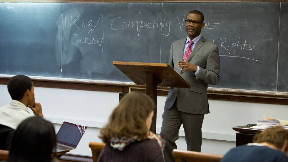 Professor Wallace Best teaching a class