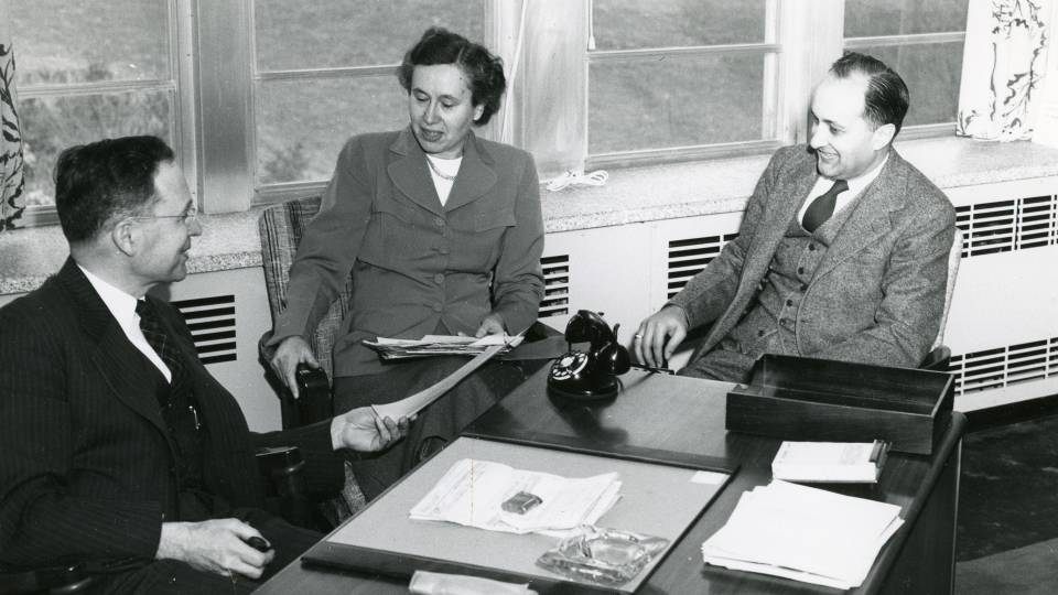 Helen Baker is the first woman appointed to the faculty by the Board of Trustees