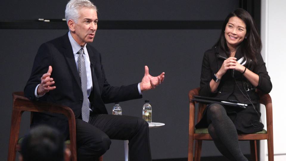 Fred Krupp and Lynn Loo