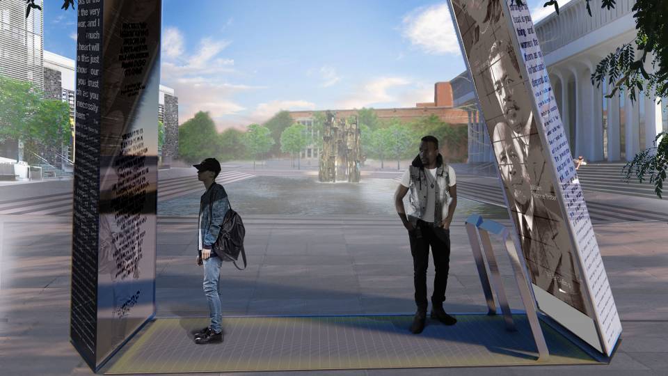 Rendering of the woodrow wilson marker