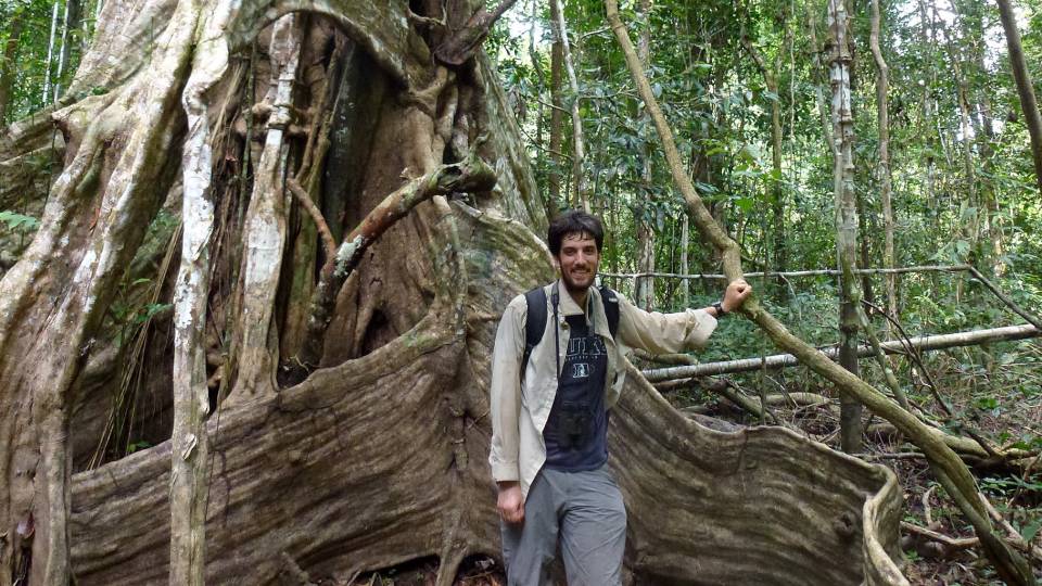 Jacob Socolar in an intact floodplain forest