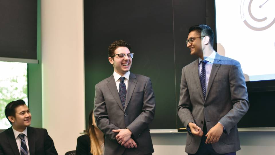 Students give a presentation