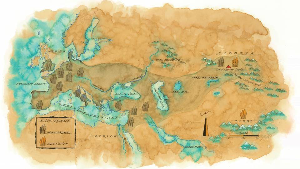 Map of places where DNA have been found