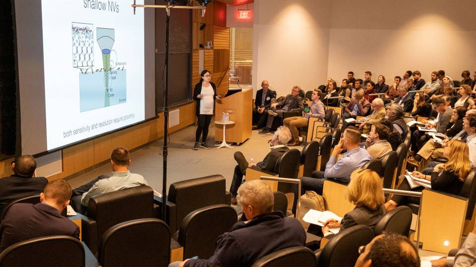 Nathalie De Leon gives a presentation