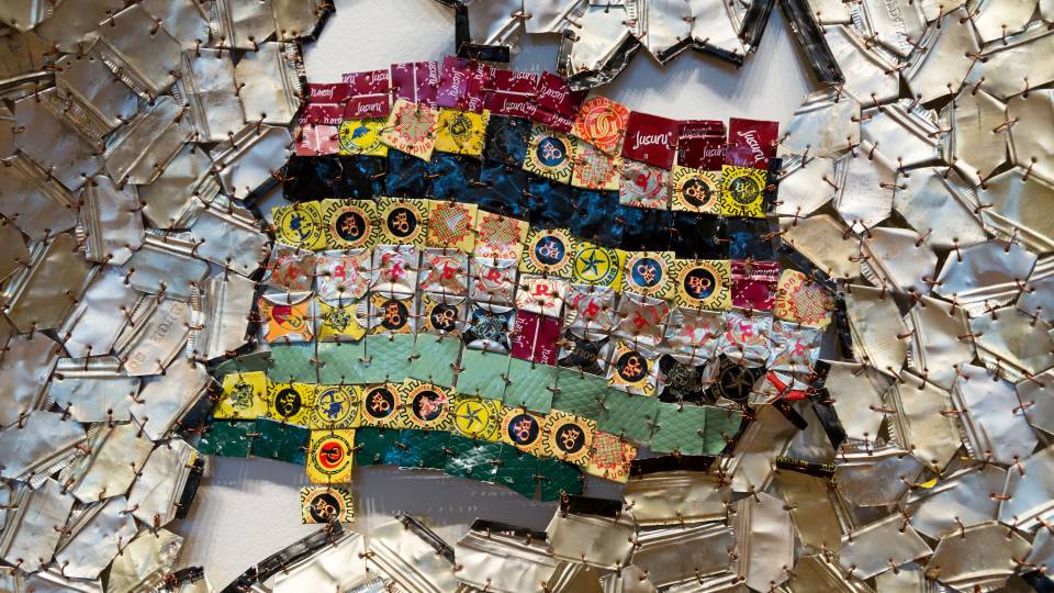 El Anatsui sculpture from Princeton University Art Museum