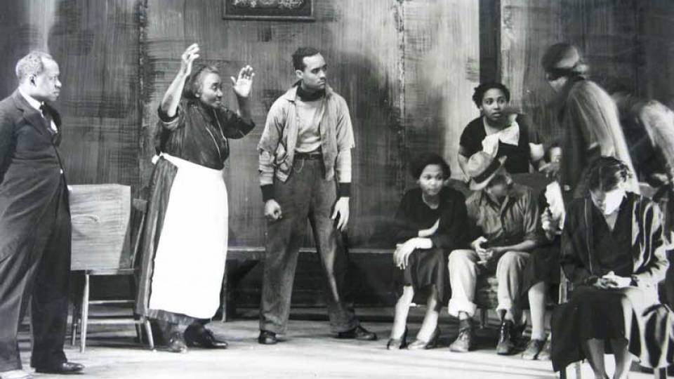 From a theater production