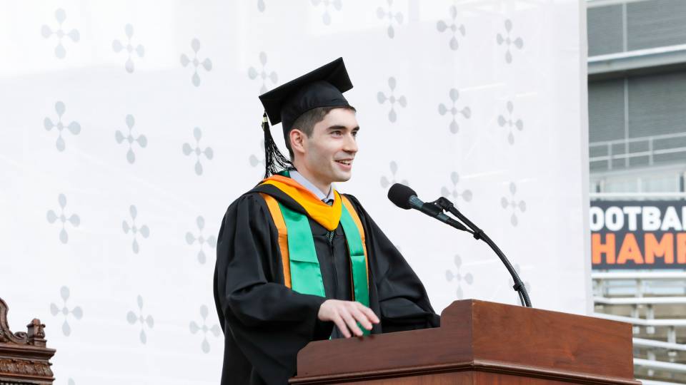 Taishi Nakase at the podium