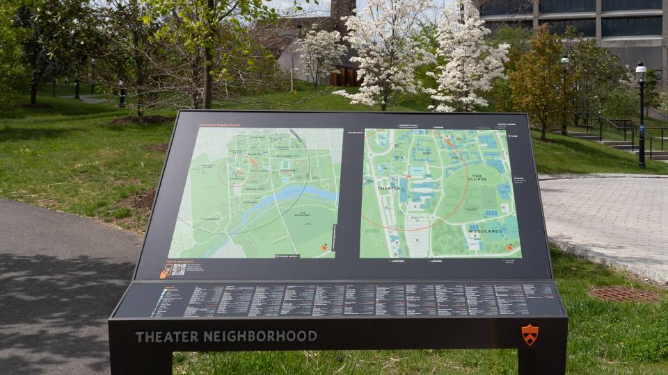 Wayfinding kiosk on campus