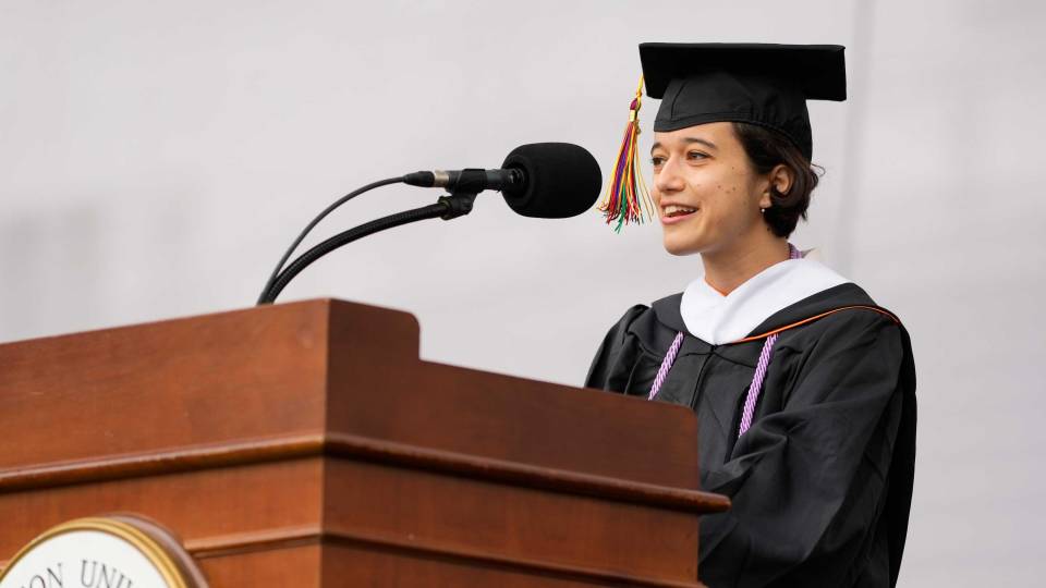 Natalia Orlovsky at the podium