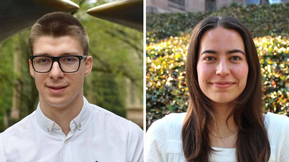 Aleksa Milojević and Annabelle Duval smiling