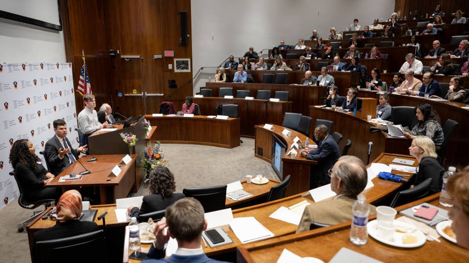 Panelists and audience at the SPIA launch event