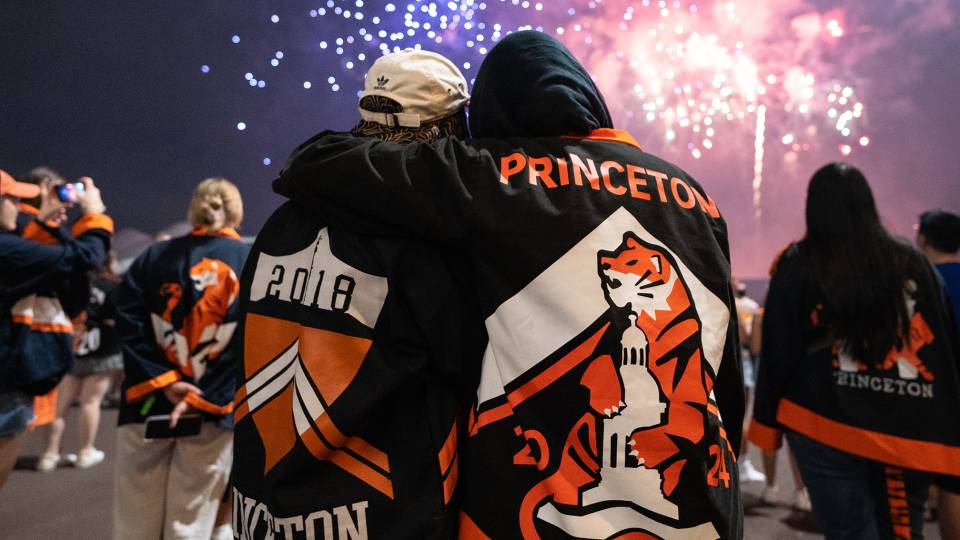 Princeton alumni watch fireworks