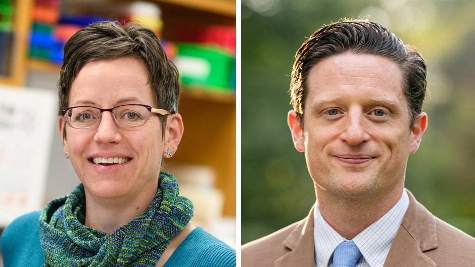 Phi Beta Kappa award recipients Andrea Graham and Shilo Brooks