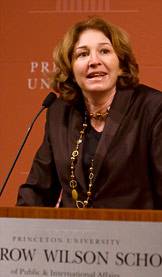 Slaughter at the podium