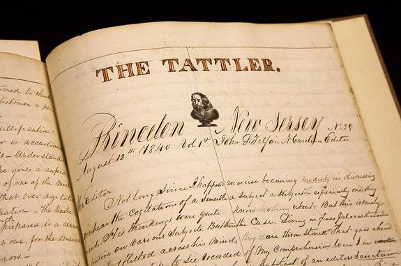 handwritten newspaper