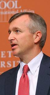 Christensen at podium