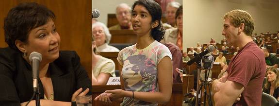 Students asking questions