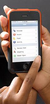Diabetes application screenshot